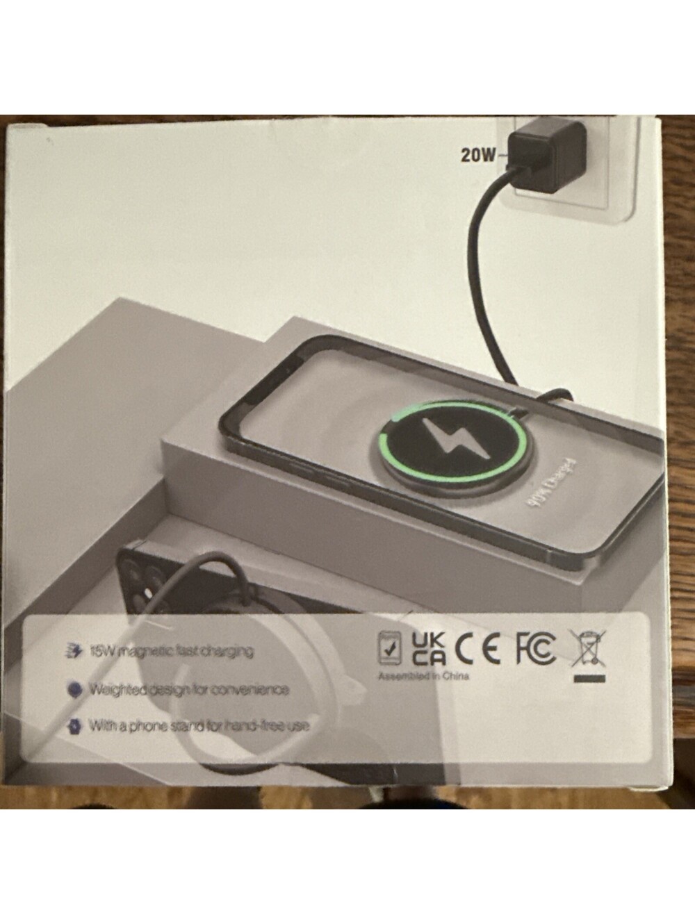 Spotminders 15W Magnetic Qi Wireless Charger USB-C 1M MagSafe Compatible New - Picture 2 of 2